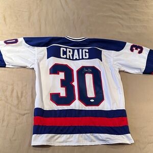 Autographed Jim Craig Jersey
